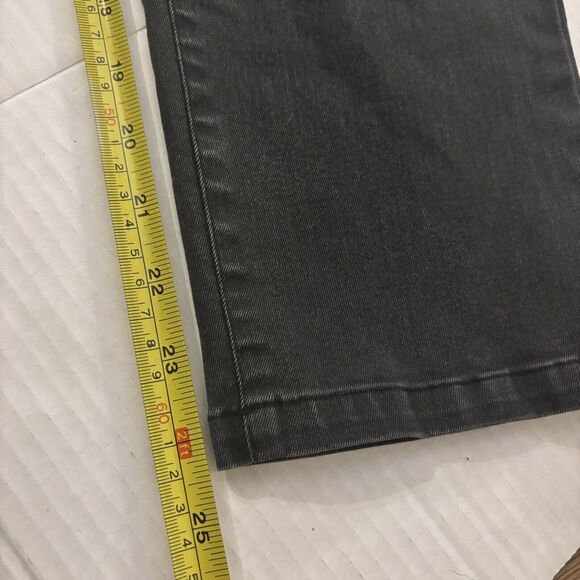 Eileen Fisher Jeans Women's 12 Petite Black Classic Denim Pants Organic Cotton - Picture 7 of 8